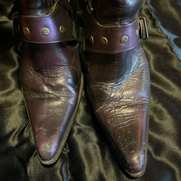 New Rock vintage Malitia size 37 in purple & silver. Leather, zipper inside. - Picture 8 of 8